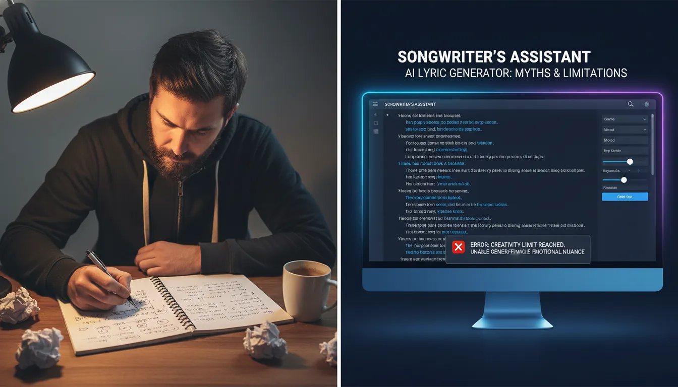song lyric maker AI lyric generator myths limitations